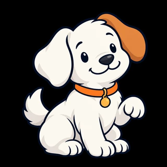 Oturan köpek maskotu Riko